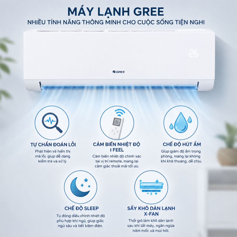 Máy lạnh Gree 1HP BD9CN - Hàng chính hãng
