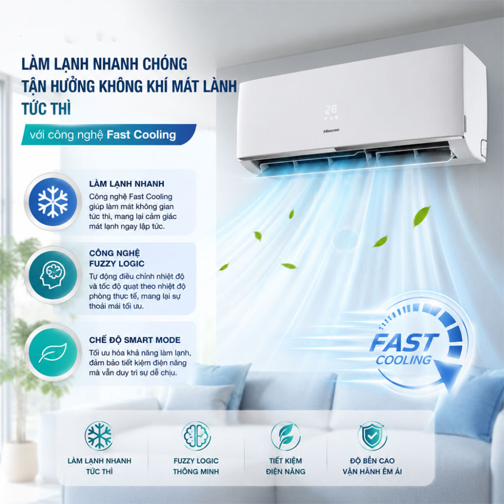 Máy lạnh Hisense 2.5HP AS-24CR4RBBDIB00 - Hàng chính hãng