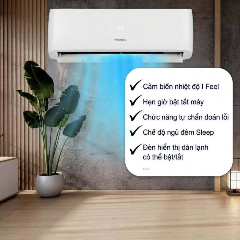 Máy lạnh Hisense Inverter 2 HP AS-18TW4RGSCD04/AS-18TW4RGS04(D) - Hàng chính hãng