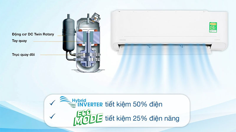 Máy lạnh Inverter 2.5 HP Toshiba RAS-H24E2KCVG-V - Hàng chính hãng