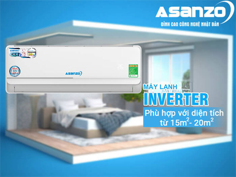 Máy lạnh Inverter Asanzo K12A - Hàng chính hãng