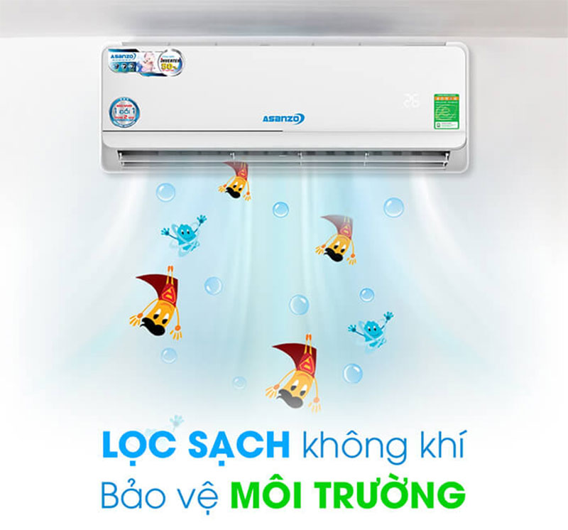 Máy lạnh Inverter Asanzo K12A - Hàng chính hãng