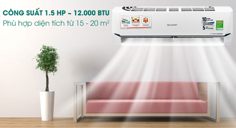 Máy lạnh Inverter Sharp AH-X12XEW  - Hàng chính hãng