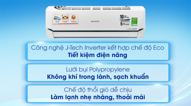 Máy lạnh Inverter Sharp AH-X9XEW - Hàng chính hãng