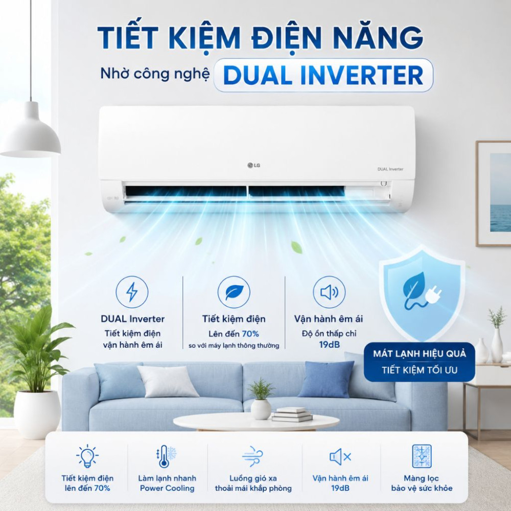 Máy lạnh LG Inverter 2 HP IEC18M2 - Hàng chính hãng