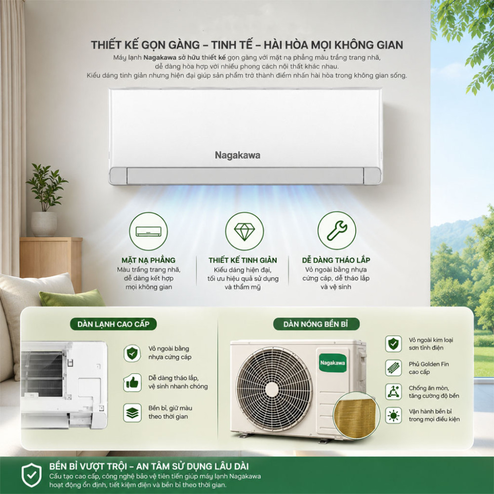 Máy lạnh Nagakawa 1HP NS-C09R2U86 - Hàng chính hãng