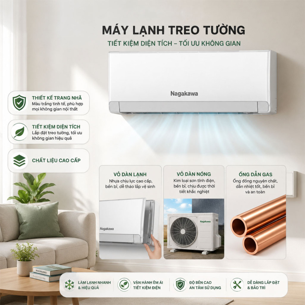 Máy lạnh Nagakawa Inverter 1.5HP NIS-C12R2U51 - Hàng chính hãng