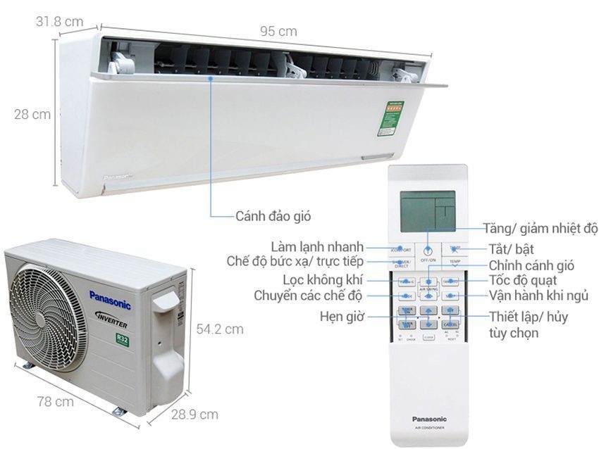 Máy lạnh Panasonic CU/CS-VU12SKH-8 - Hàng chính hãng