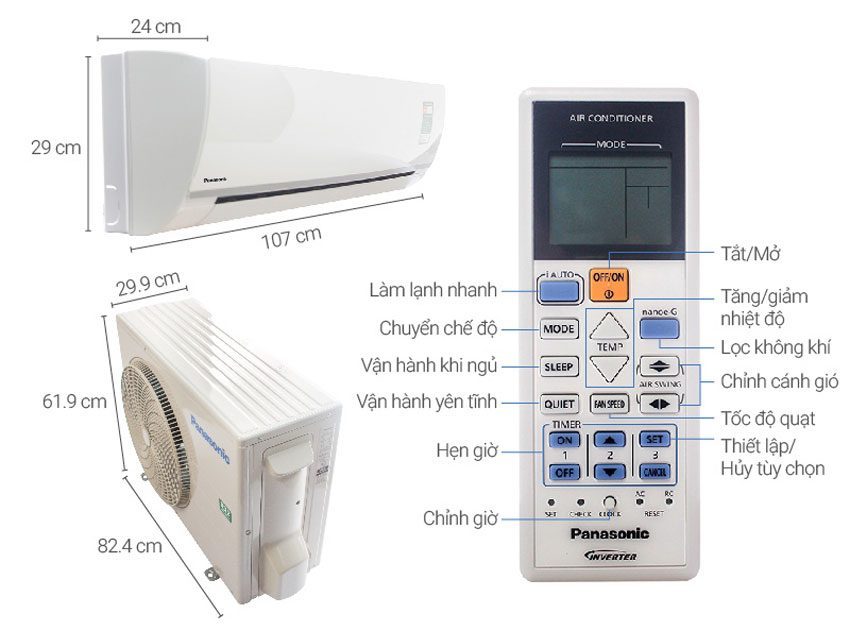Máy lạnh Panasonic CU/CS-N18TKH-8 - Hàng chính hãng