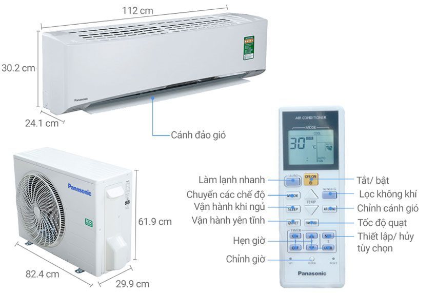 Máy lạnh Panasonic CU/CS-U24TKH-8 - Hàng chính hãng