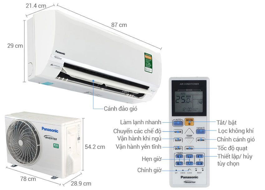 Máy lạnh Panasonic CU/CS-YZ9SKH-8 - Hàng chính hãng