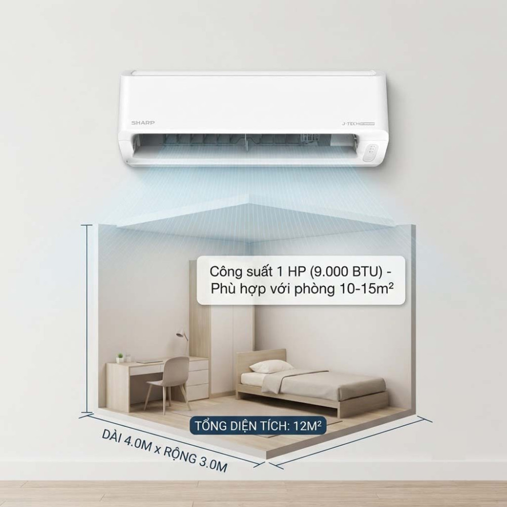 Máy lạnh Sharp Inverter 1 HP AH-X10DEW - Hàng chính hãng