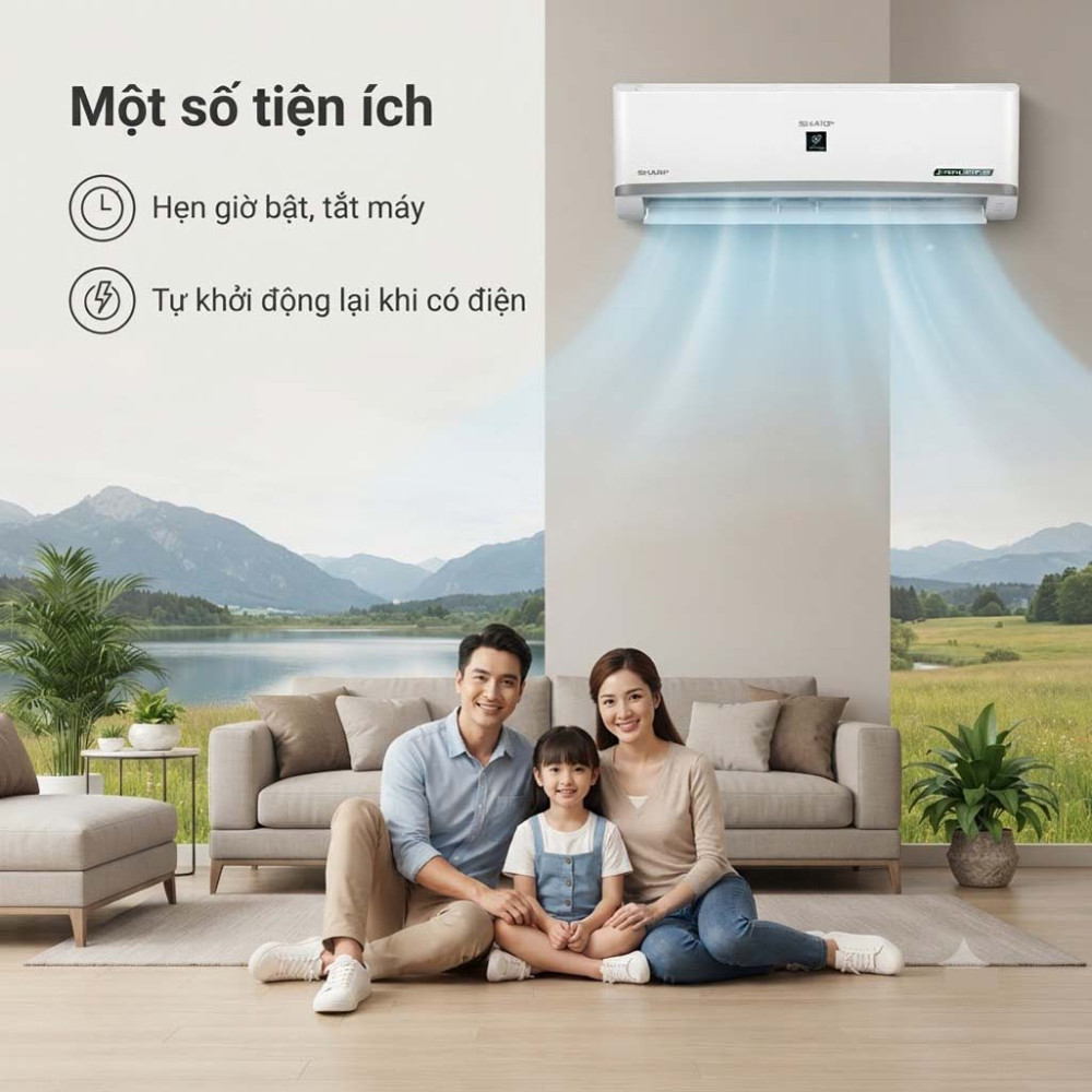 Máy lạnh Sharp Inverter 1 HP AH-X10DEW - Hàng chính hãng