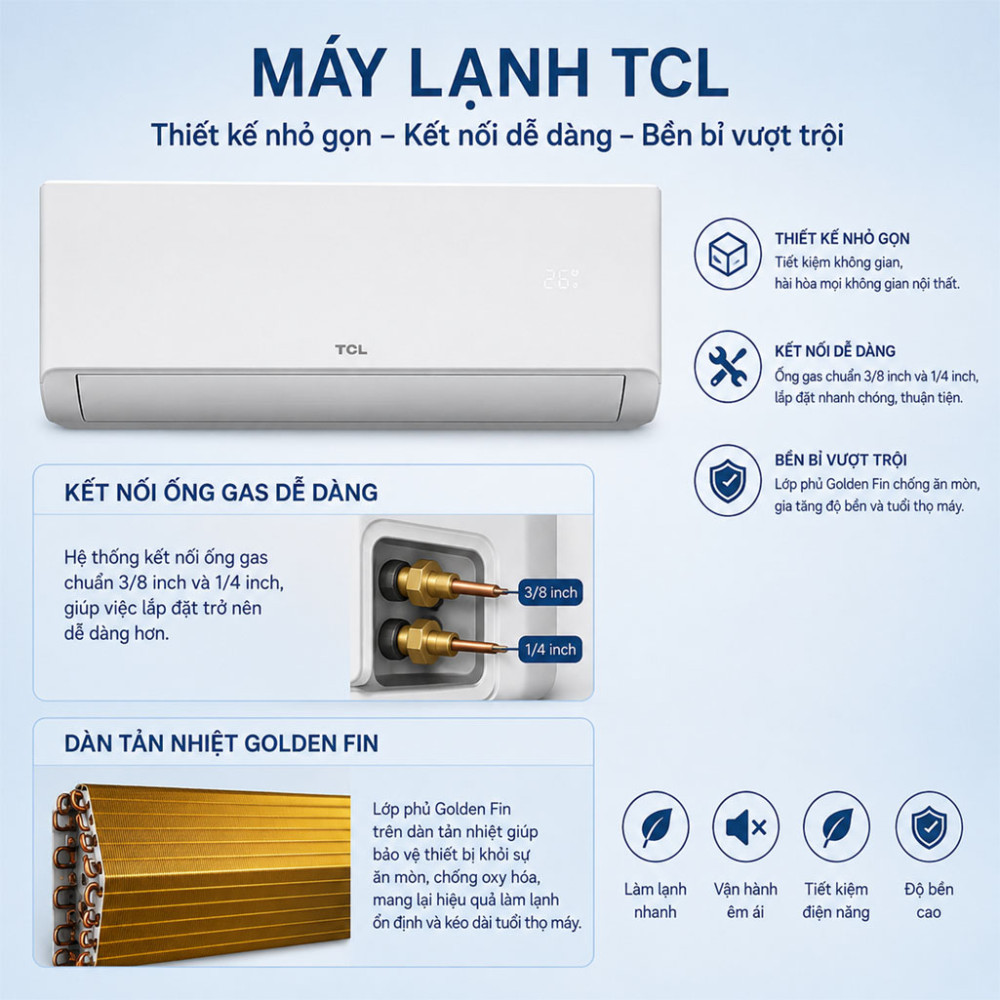 Máy lạnh TCL Inverter 1.5HP TAC-SA13CSV/ZA - Hàng chính hãng