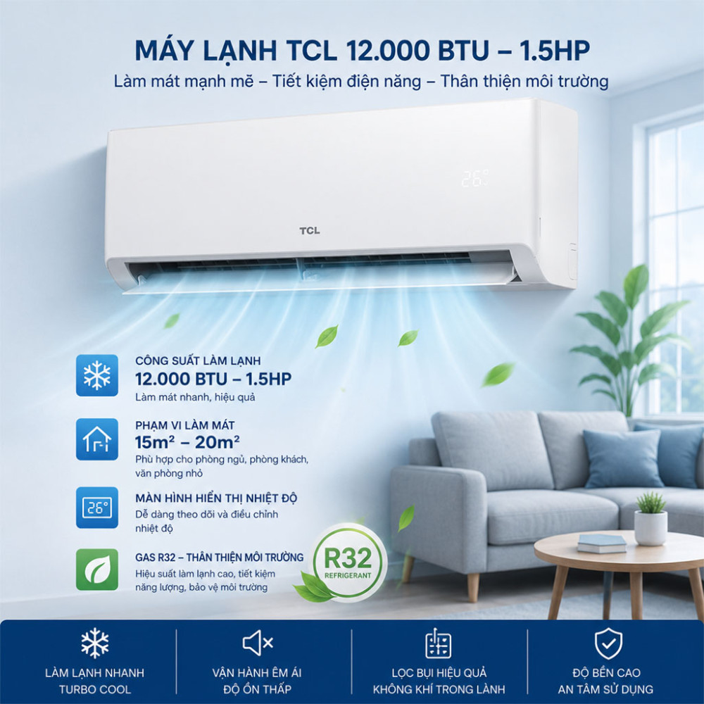 Máy lạnh TCL Inverter 1.5HP TAC-SA13CSV/ZA - Hàng chính hãng