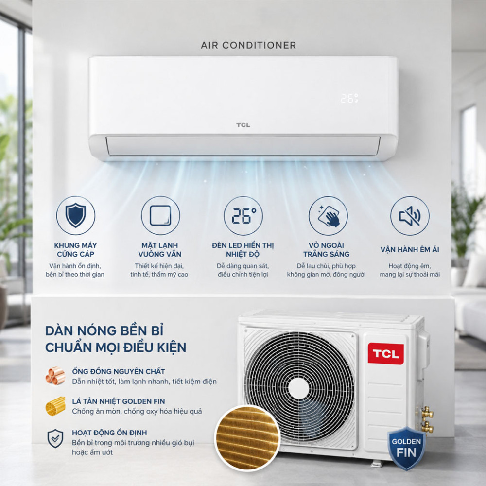 Máy lạnh TCL Inverter 2HP TAC-SA18CSV/ZA - Hàng chính hãng