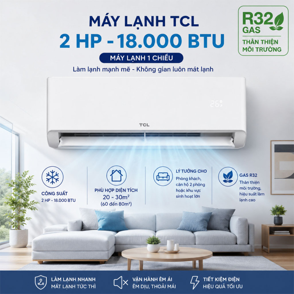 Máy lạnh TCL Inverter 2HP TAC-SA18CSV/ZA - Hàng chính hãng