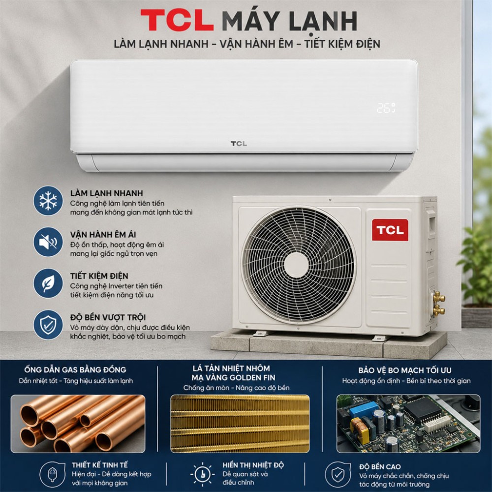 Máy lạnh TCL Inverter 2HP XAB1I - Hàng chính hãng