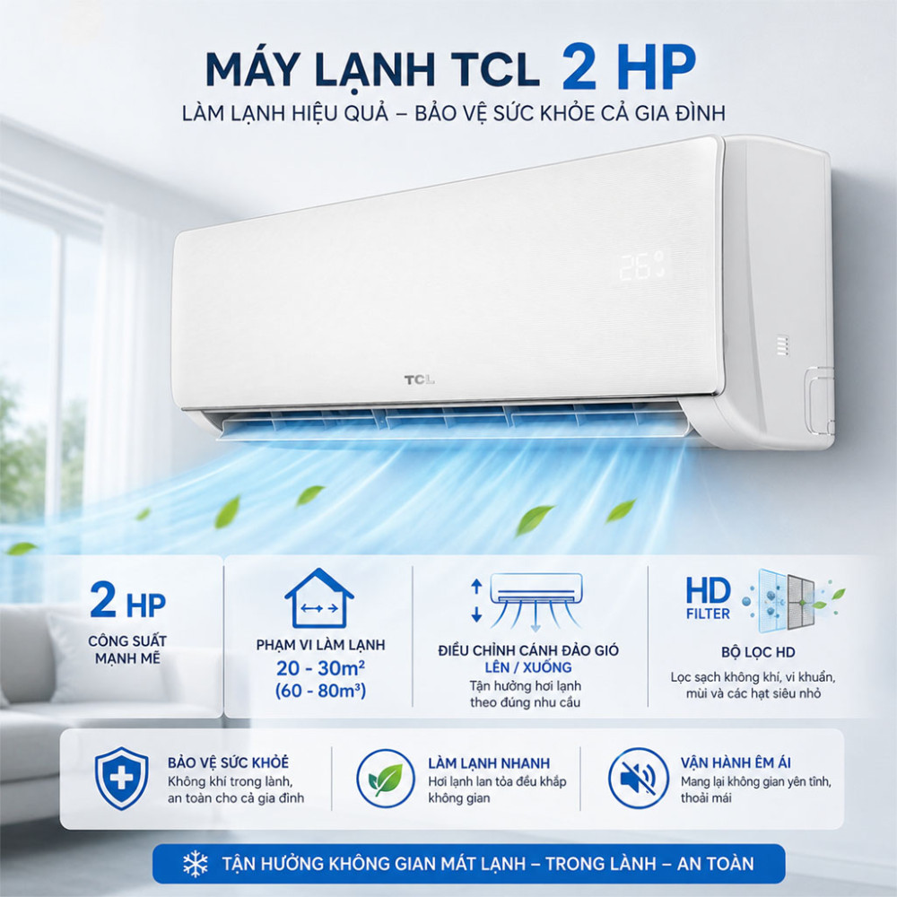 Máy lạnh TCL Inverter 2HP XAB1I - Hàng chính hãng