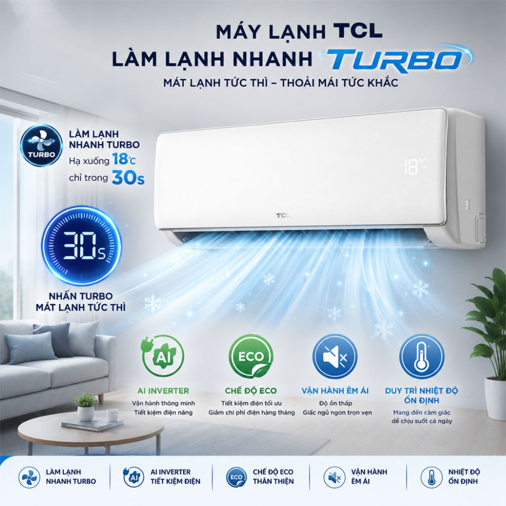 Máy lạnh TCL Inverter 2HP XAB1I - Hàng chính hãng