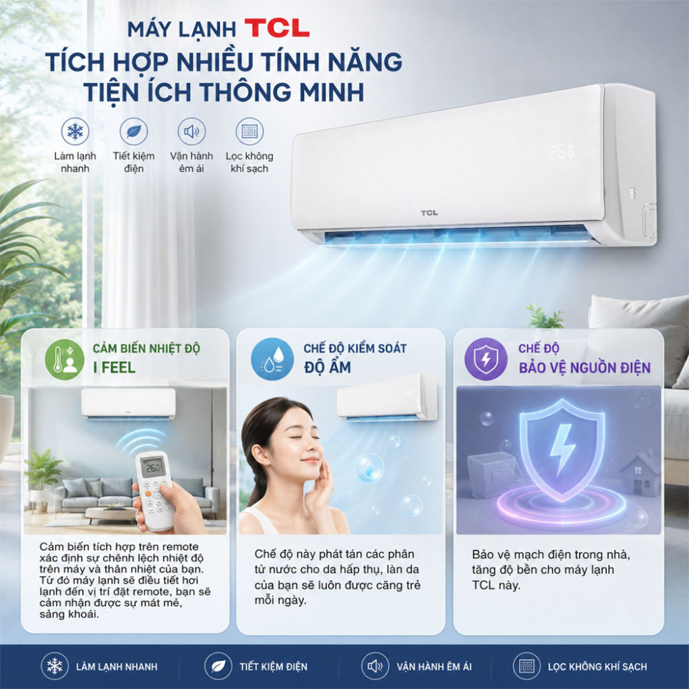 Máy lạnh TCL Inverter 2HP XAB1I - Hàng chính hãng