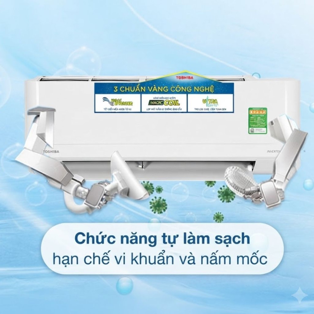 Máy lạnh Toshiba Inverter 1.5HP RAS-H13S4KCV2G-V - Hàng chính hãng