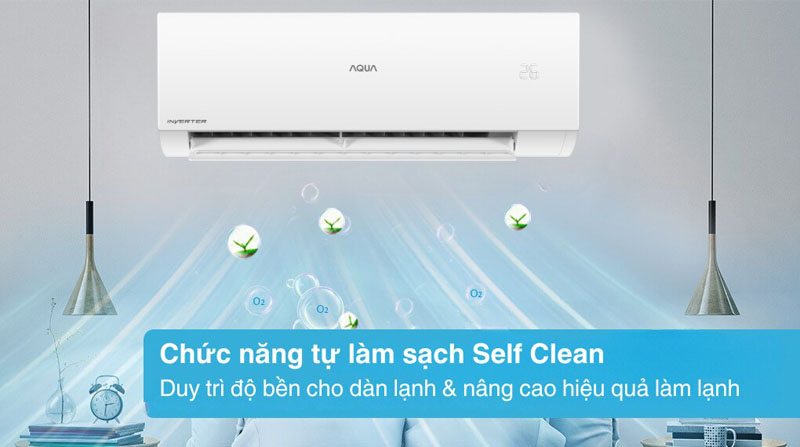 Máy lạnh Aqua Inverter 1 HP AQA-RUV10XAW2 - Hàng chính hãng