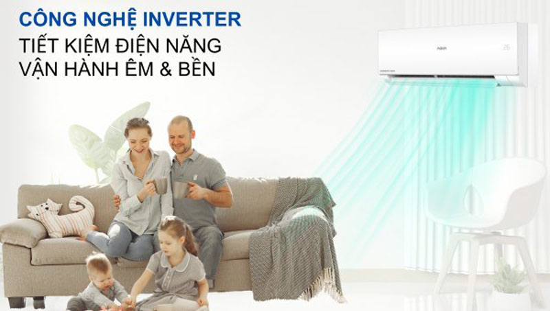Máy lạnh Aqua Inverter 1 HP AQA-RUV10XAW2 - Hàng chính hãng