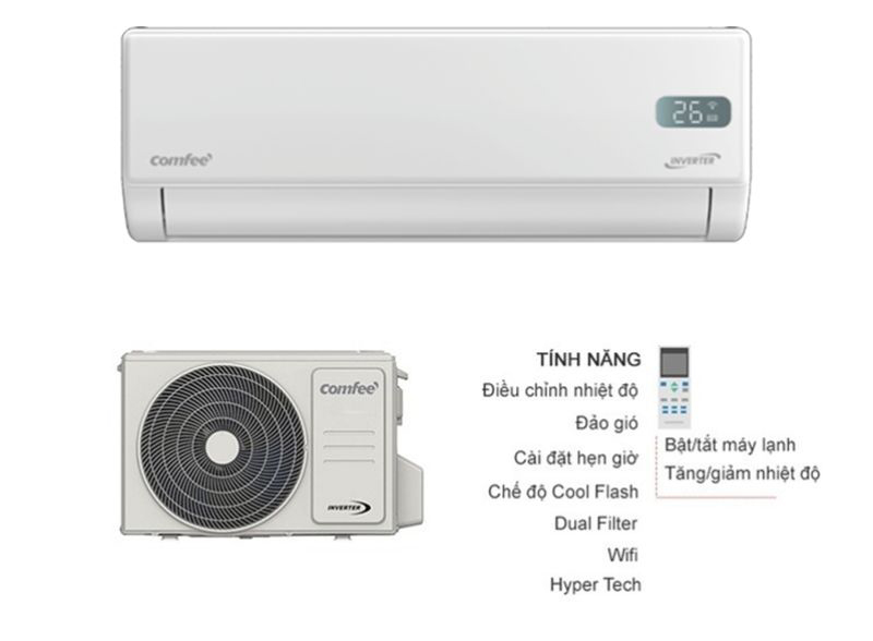 Máy lạnh Comfee inverter 1.5 HP CFS-13VGPF - Hàng chính hãng