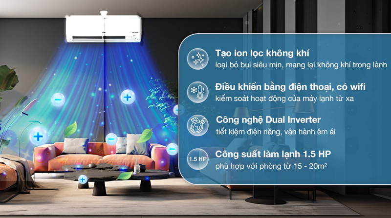 Máy lạnh LG inverter 1.5 HP V13APFP - Hàng chính hãng