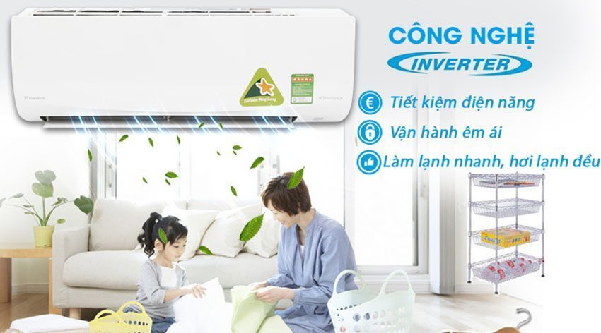 Máy lạnh một chiều inverter Daikin FTKQ35SAVMV/RKQ35SAVMV - Hàng chính hãng