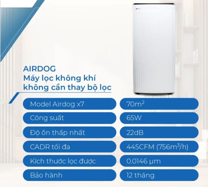 Máy lọc không khí Airdog X7 - Hàng chính hãng