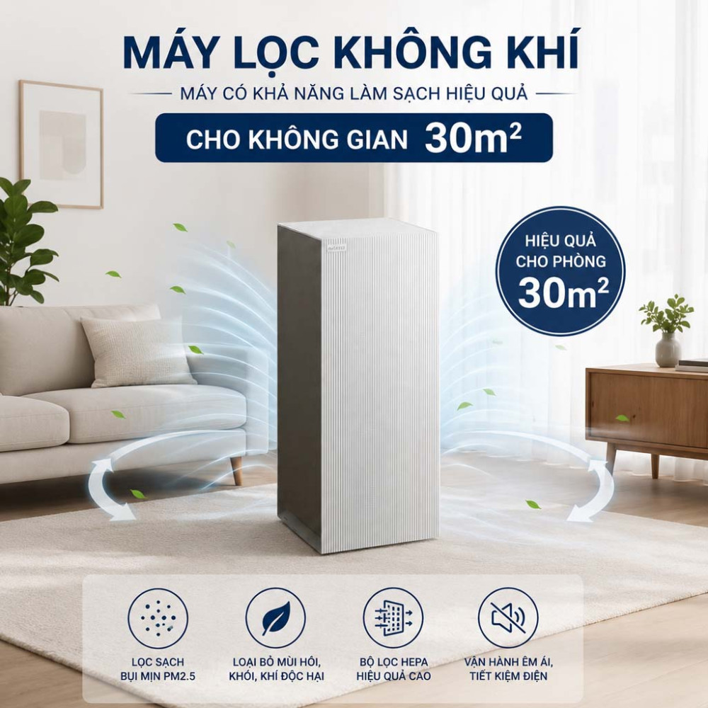 Máy lọc không khí Cuckoo Inspire Heritage AC-28AH10GNW - Hàng chính hãng