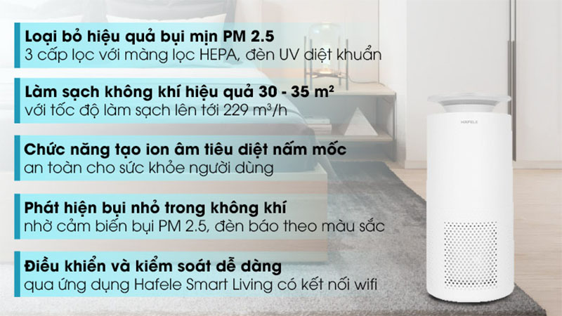 Máy lọc không khí Hafele CF-8126S - Hàng chính hãng