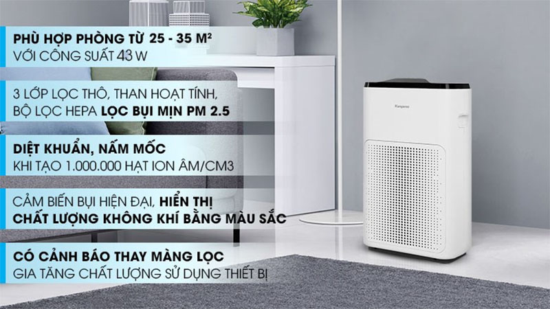 Máy lọc không khí Kangaroo KG38AP - Hàng chính hãng