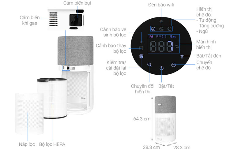 Máy lọc không khí Philips AC3033/10 - Hàng chính hãng