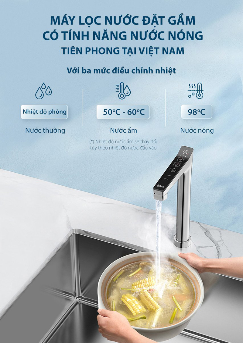 Máy lọc nước để gầm AO Smith LUX-AOU800HOT - Hàng chính hãng