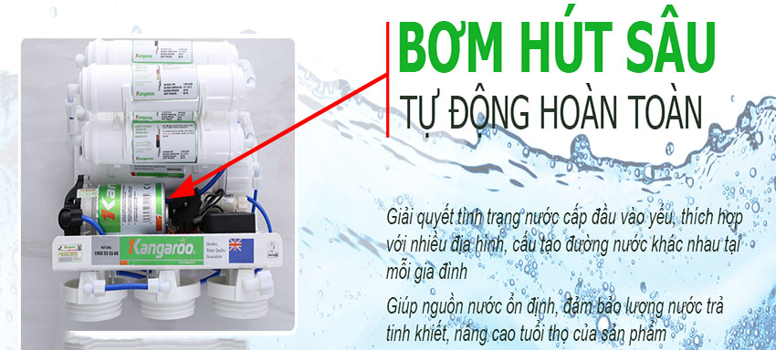 Máy lọc nước RO Hydrogen Kangaroo KG100HK - Hàng chính hãng