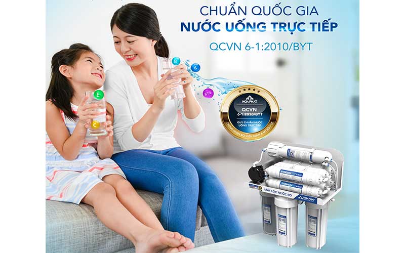 Máy lọc nước RO để gầm khung treo Hòa Phát HWU2A1022 - Hàng chính hãng