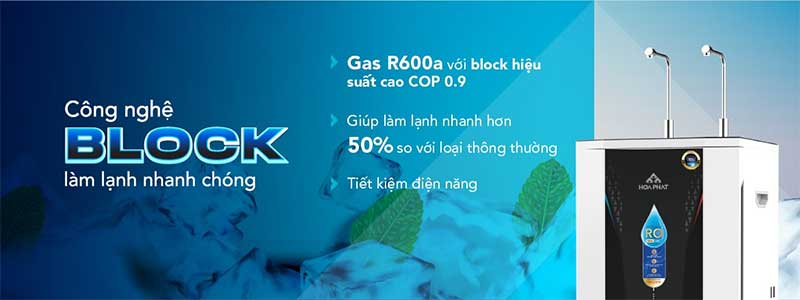 Máy lọc nước RO nóng lạnh Hòa Phát HWBR3B1021T - Hàng chính hãng