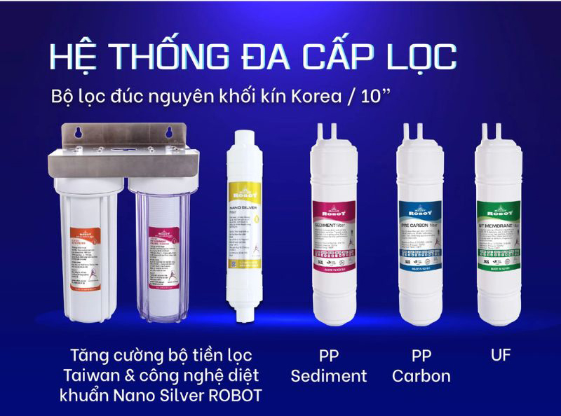 Máy lọc nước điện giải nóng nguội lạnh Robot UHC-4911 - Hàng chính hãng