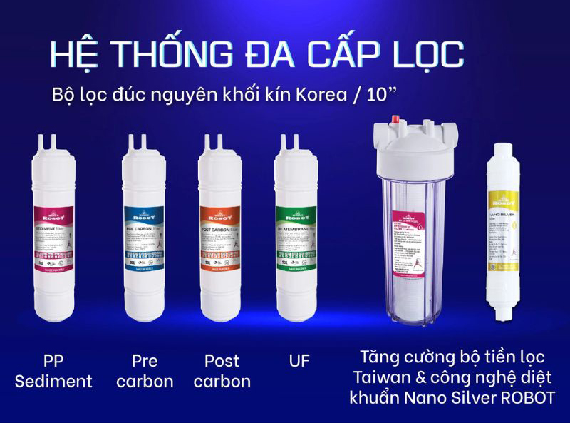 Máy lọc nước điện giải nóng nguội nạnh Robot UHC-6511 - Hàng chính hãng