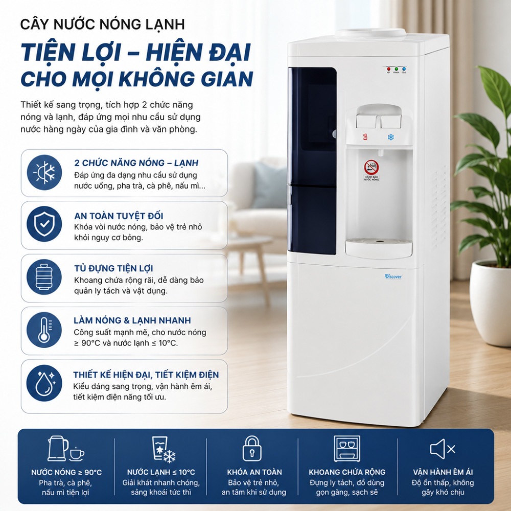 Máy lọc nước nóng lạnh Alpha G3-LUXURY - Hàng chính hãng