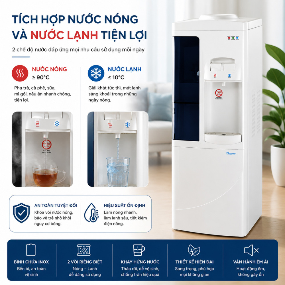 Máy lọc nước nóng lạnh Alpha G3-LUXURY - Hàng chính hãng