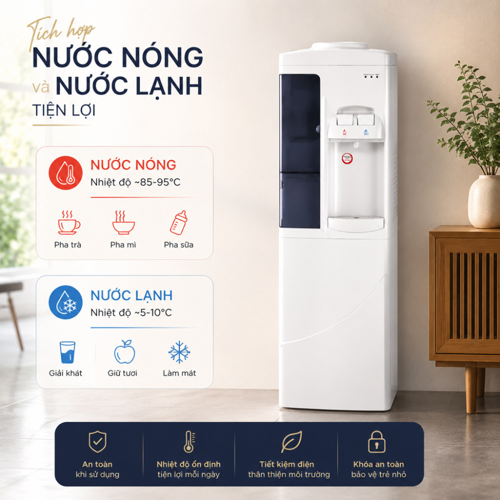 Máy lọc nước nóng lạnh Alpha G3-LUXURY - Hàng chính hãng