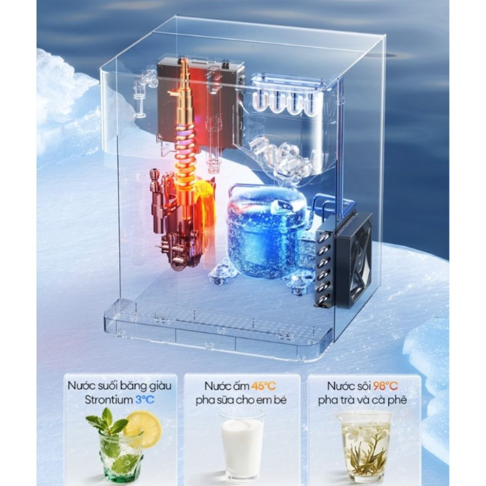 Máy lọc nước nóng lạnh Tineco HYDRATE ONE Ice Master - Hàng chính hãng