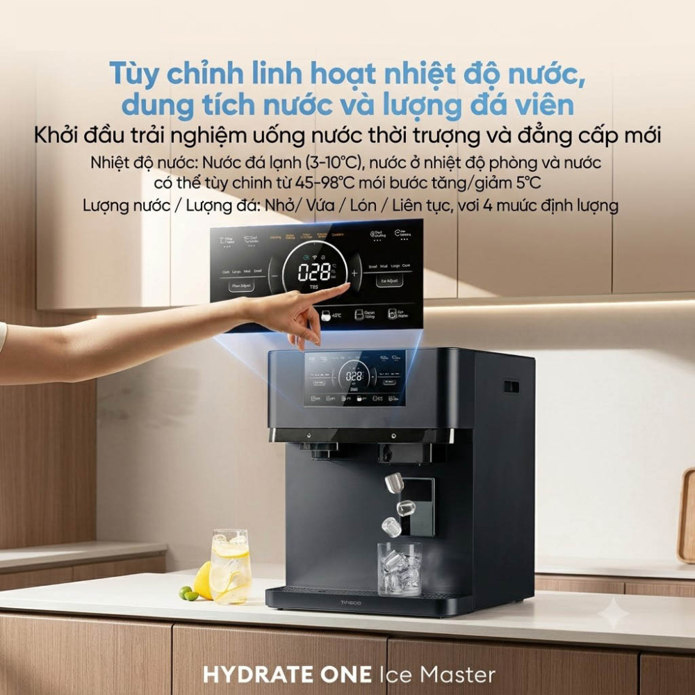 Máy lọc nước nóng lạnh Tineco HYDRATE ONE Ice Master - Hàng chính hãng
