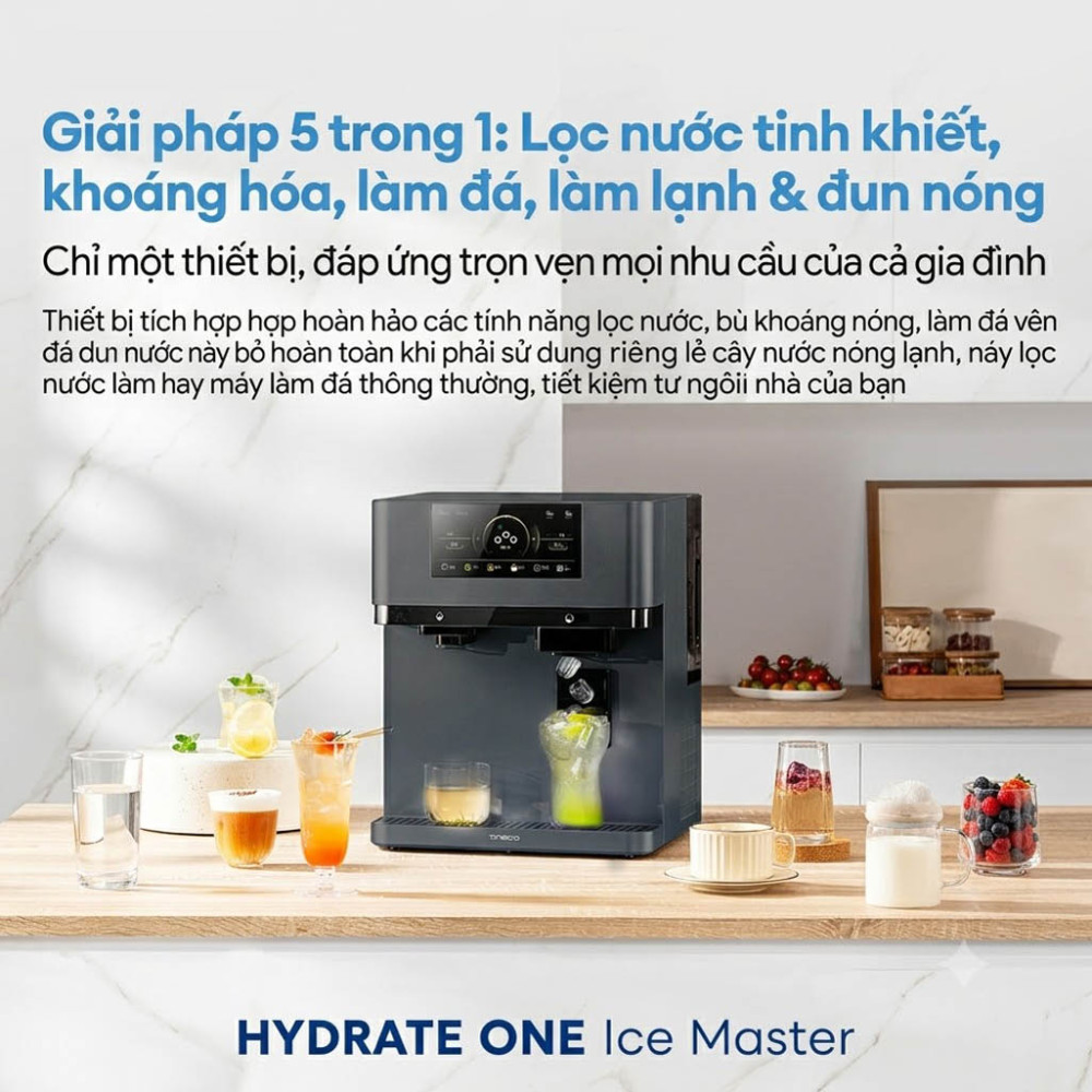 Máy lọc nước nóng lạnh Tineco HYDRATE ONE Ice Master - Hàng chính hãng