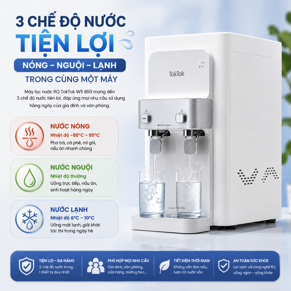 Máy lọc nước nóng lạnh TokTok TW-071 - Hàng chính hãng
