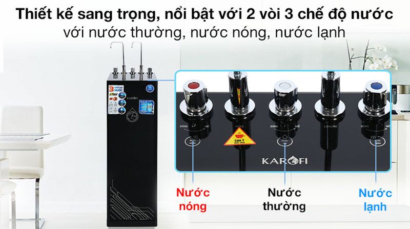 Máy lọc nước nóng lạnh Karofi KAD-D66S - Hàng chính hãng